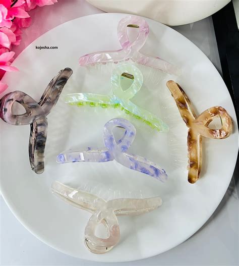 Knot Acrylic Unbreakable Hair Claw | XL Premium Claw Clip Clutcher ...