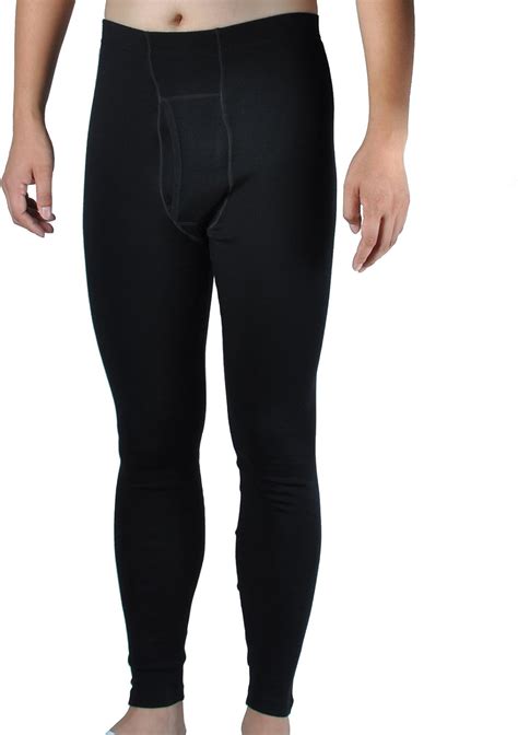 100% Merino Wool Men's Midweight Base Layer Thermal Underwear Bottoms ...