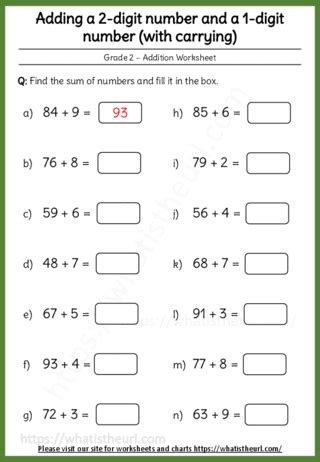Adding 2-Digit Numbers and 1 Digit Numbers 的图像结果