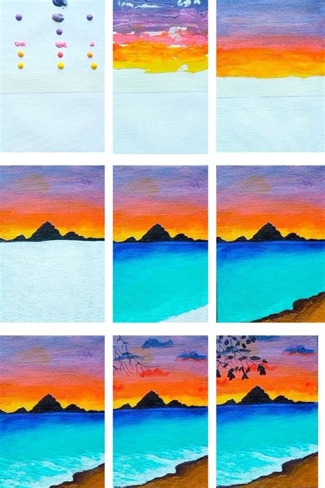 Acrylic Seascape Painting Tutorials 的图像结果