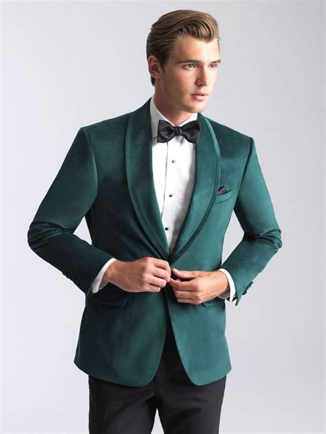 Emerald Green Tuxedos in Slim Fit Venice Velvet - Formal Approach