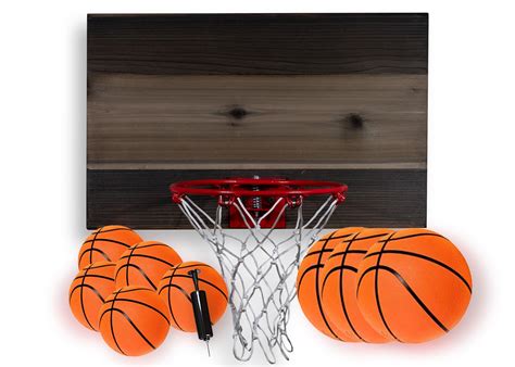 Mini Indoor Basketball Hoop and Ball Set in Solid red Cedar Made in USA ...