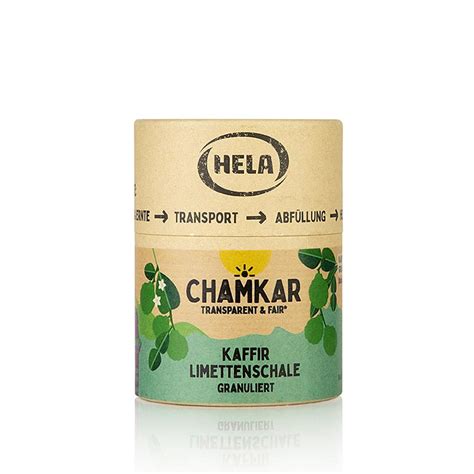HELA Chamkar - Cascara de lima kaffir, granulada, 40g, caja de aromas