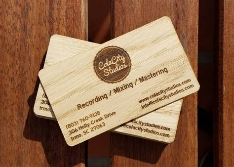 Wood Business Cards One Sided Business Cards Laser - Etsy Canada