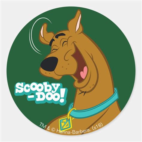 Scooby-Doo Laughing Classic Round Sticker | Zazzle