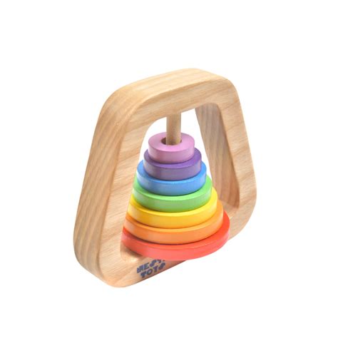 Buy Wooden Rainbow Rattle - Montessori Toy (0-12 Months) on Snooplay India