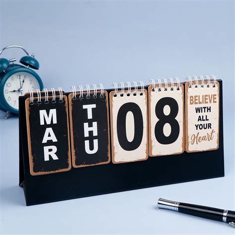 Corporate Desk Top Calendar 2026 with Quotes with envelopes