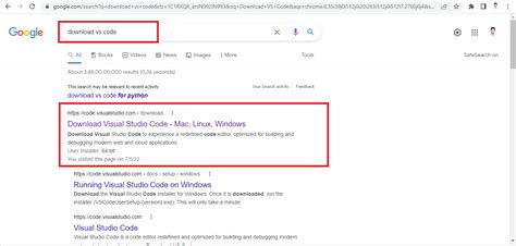 Download vs Code for Python 的图像结果