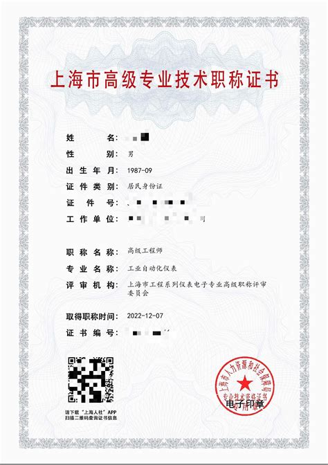 2022年高级职称（工业自动化仪表） - 成功案例 - 上海中级职称申报代理