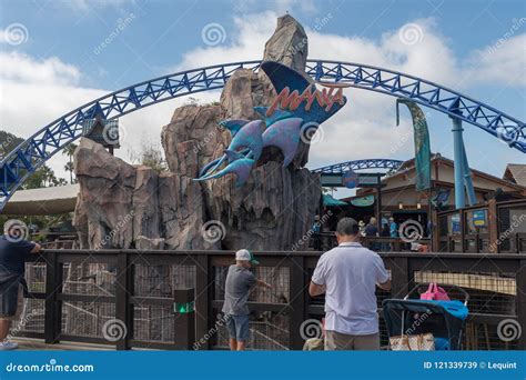 Manta Ray Roller Coaster Ride at Seaworld San Diego Southern California ...