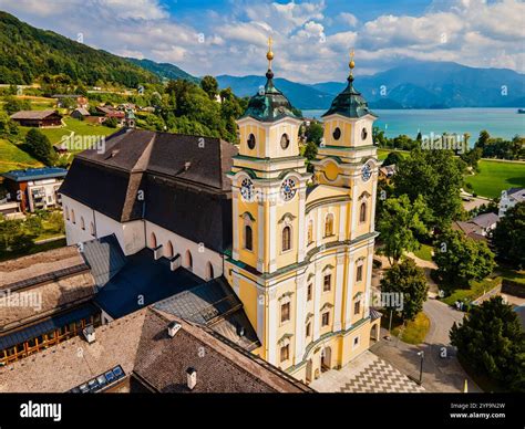 The Historic St. Michael's Church. Iconic Wedding Site from The Sound of Music in Mondsee, Upper ...