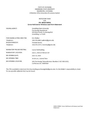 Fillable Online wwwprd doa louisiana Grambling State University ...