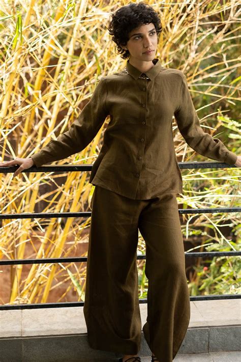 Linen Co-ord Set with Day Shirt and Oversized Pants