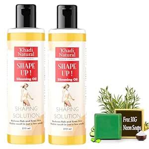 Khadi Natural Shape Up Slimming Oil - 210ml | Fights Cellulite, and ...