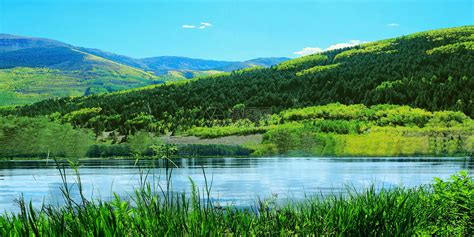 全景山川河流树林风景图高清图片下载-正版图片500635069-摄图网