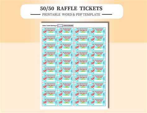 Free printable raffle tickets numbers, Download Free printable raffle ...