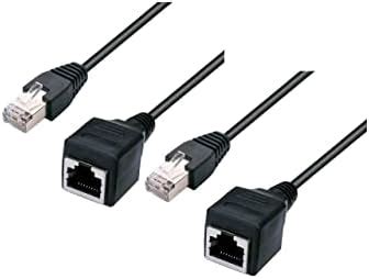 WETEK Ethernet Extension Cable,(30CM),(Pack of 2) Cat 6 Ethernet Lan ...