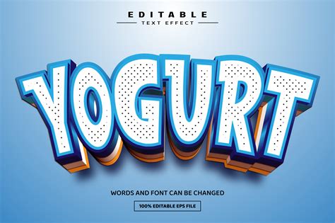 Yogurt 3D editable text effect | Creative Market