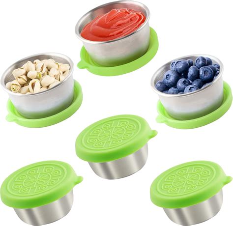 Amazon.com: 6x1.6 Oz Salad Dressing Containers With Lids, Small ...