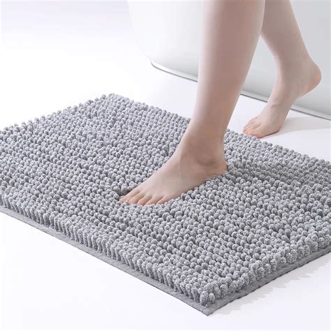 Amazon.com: FRESHMINT Chenille Bathroom Rugs Mat 32"x20", Non-Slip Bath ...