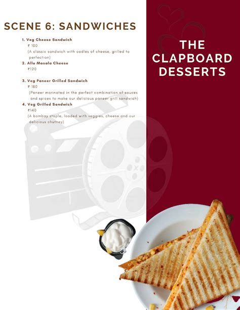 Menu at TCD- The Clapboard Desserts, Udaipur