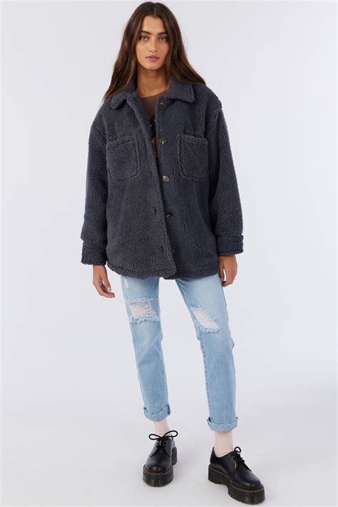 Heath High Pile Oversized Fleece Jacket - Periscope | O'Neill