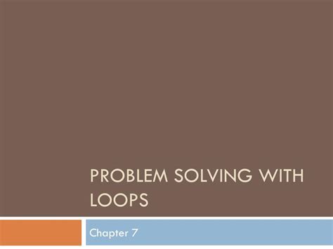 Image result for Problem Solving with Loops