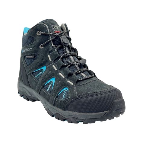 Karrimor | Mount Waterproof Walking Boots Childrens | Black/Blue ...