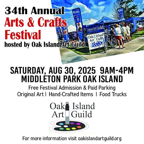 34th Annual Arts and Crafts Festival - 2025, Middleton Park, Oak Island ...