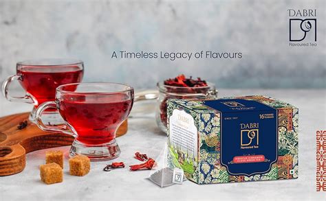 Dabri Hibiscus Cinnamon Clove Green Tea Bags 16 Pcs | Helps in maintain ...