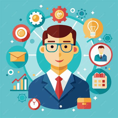 Product Manager Vector Illustration Strategic Leadership Design | Premium AI-generated vector