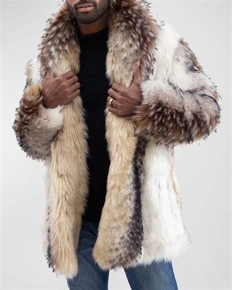 Fabulous Furs Men's Alpine Anorak Coat w/ Faux Fur | Neiman Marcus