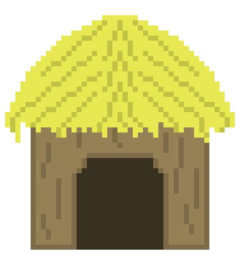Hut clipart pixel art, Hut pixel art Transparent FREE for download on ...