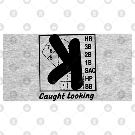Caught Looking Baseball Backwards K funny baseball softball Strike 3 ...