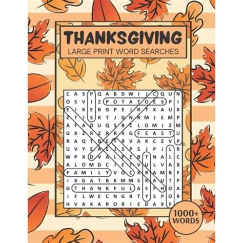 Buy Thanksgiving Large Print Word Searches 1000+ Words: Autumn Word ...