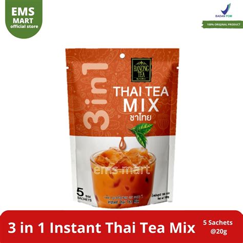 Ranong Tea 3 In 1 Instant Thai Tea Mix - 5 Sachets | Lazada Indonesia