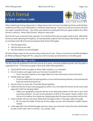 Image result for MLA 8th Edition Paper Format