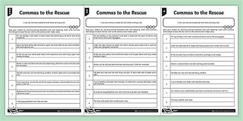 Image result for Comma Activity Worksheet