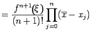 Newton Interpolation polynomial: