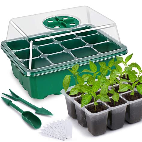 Seed Trays Seedling Starter Tray 10 Packs Plant Germination Kit ...