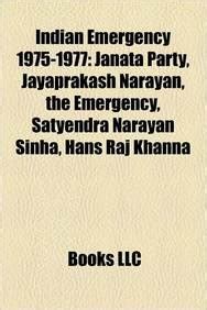 Amazon.in: Buy Indian Emergency 1975-1977: Janata Party, Jayaprakash ...