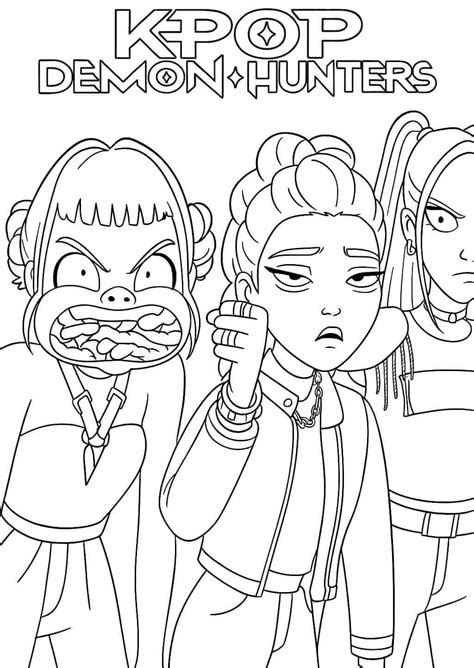 Kpop Demon Hunters (20) színező. Ingyenes letöltés, nyomtatás vagy ...