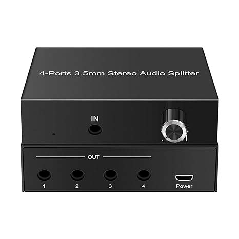 LVY 4 Ports 3.5mm Stereo Audio Splitter, Multiple Audio Outputs ...