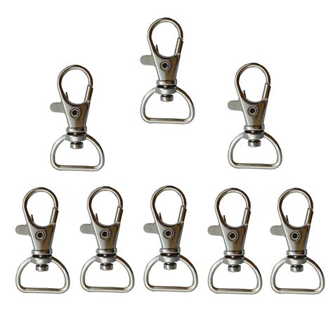 20Pack Metal Swivel Clasps, Metal Claw Clasps,Wide 3/5 Inch D Ring ...