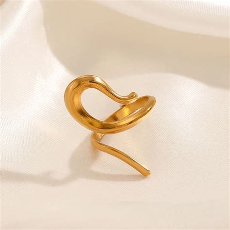 304 Stainless Steel 18K Gold Plated Hip-Hop Retro Plating Irregular Op ...
