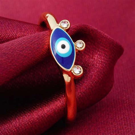 Buy Minimalist Evil Eye Ring Online - Ferosh