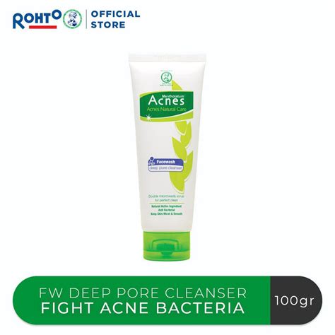Jual Acnes Natural Care Face Wash Deep Pore Cleanser - 100gr (Vitamin C ...
