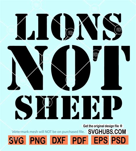 Lions Not Sheep SVG, Raise Lions Not Sheep Svg, Awaken the Lions ...