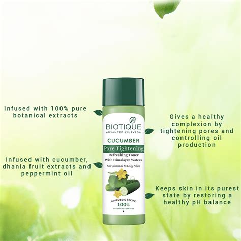 Cucumber Pore Tightening Toner for Hydrating- Biotique