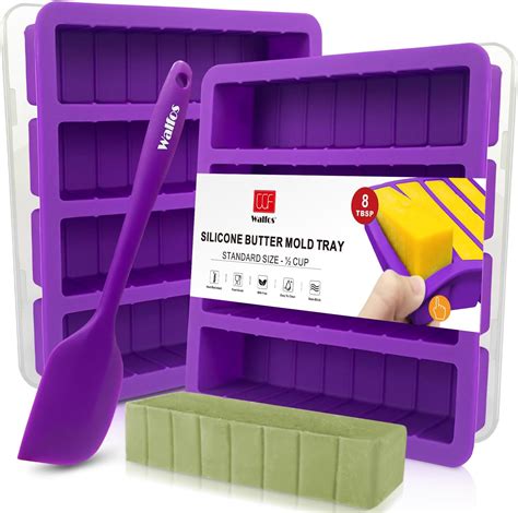 Amazon.com | Silicone Butter Mold with Lid and Spatula, Walfos Non ...